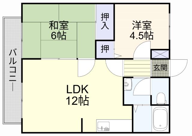 サンライフHARADAB棟（201） 間取り図画像