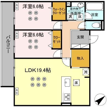サクレ愛宕（101） 間取り図画像