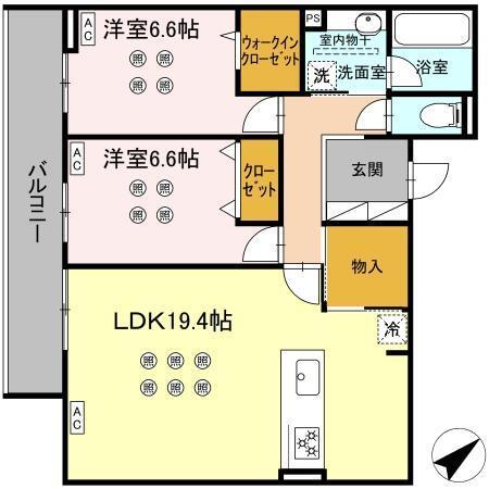 サクレ愛宕（301） 間取り図画像