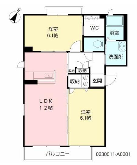 シャーメゾン朽網駅前（201） 間取り図画像
