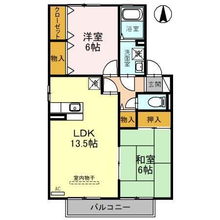グリーンヒル　B棟（202） 間取り図画像