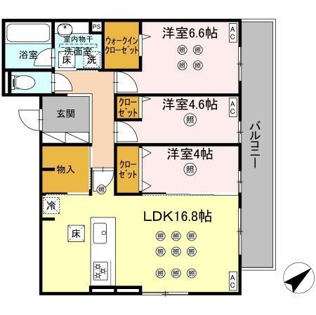サクレ愛宕（102） 間取り図画像