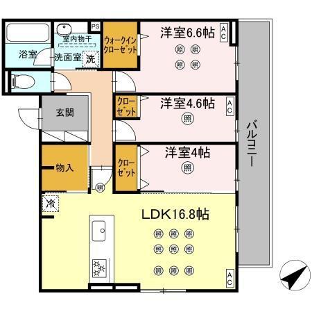 サクレ愛宕（302） 間取り図画像