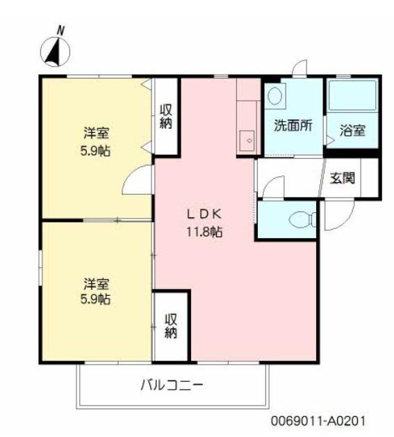 エスペランスONO（201） 間取り図画像