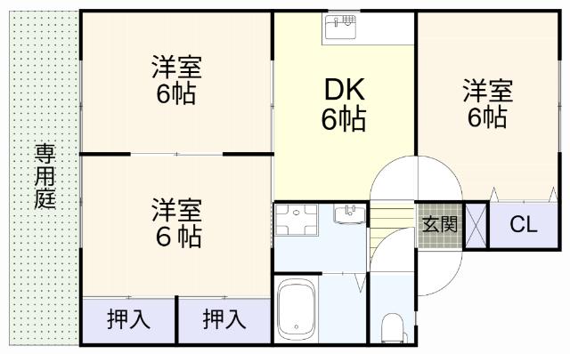 セジュールベフB棟（102） 間取り図画像