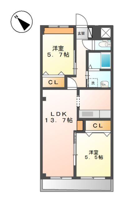 クリスタルガーデン 間取り図画像