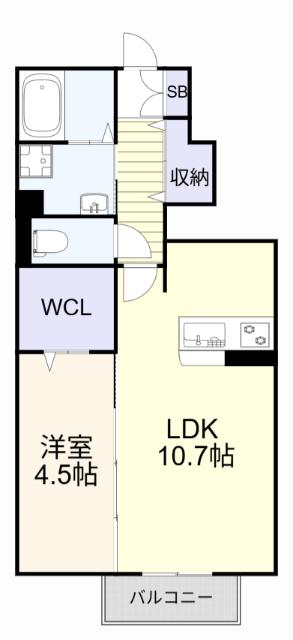 セジュールK　D棟（102） 間取り図画像
