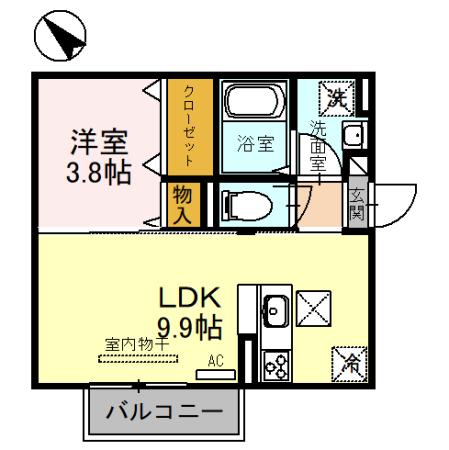 サニーコート　A棟（106） 間取り図画像