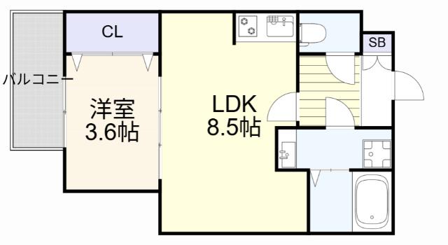 (仮称)ジーメゾン城野（101） 間取り図画像
