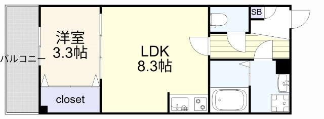 (仮称)ジーメゾン城野（303） 間取り図画像