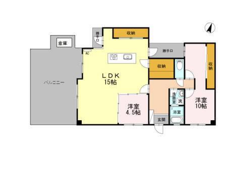 ガーデンハウス徳力　E棟（406） 間取り図画像