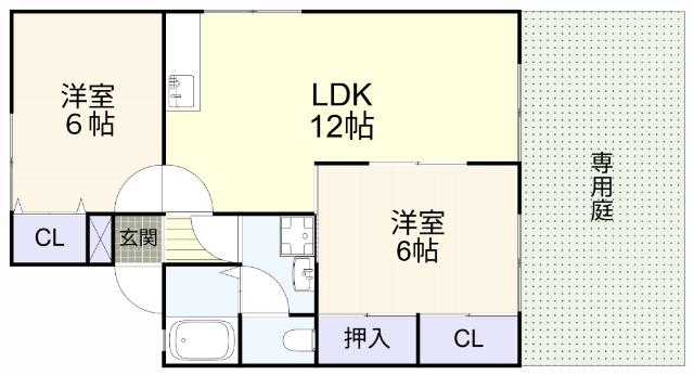 セジュールNAKAHARA　B棟（101） 間取り図画像