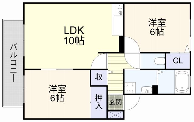 セジュール蜷田（203） 間取り図画像
