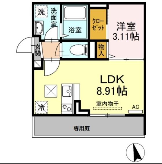 Ariga10　D棟（103） 間取り図画像