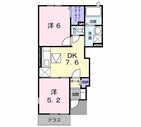ブライトーＵ　Ａ（101） 間取り図画像