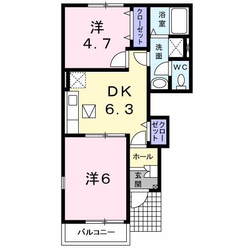 エスポワールⅡ（101） 間取り図画像