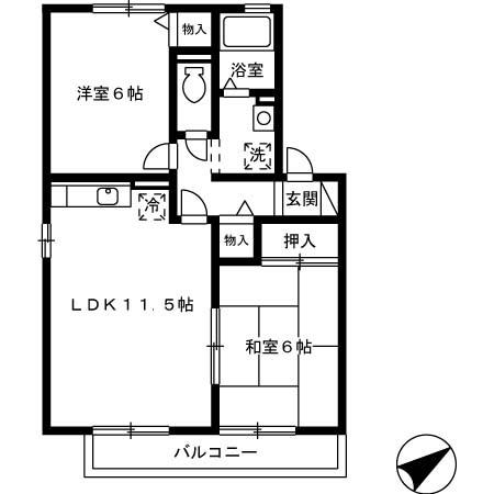 ベルメゾン３３３（202） 間取り図画像