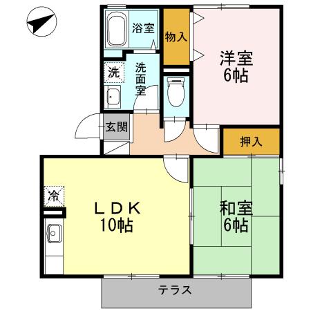 リベルテＳ．Ａ棟（101） 間取り図画像