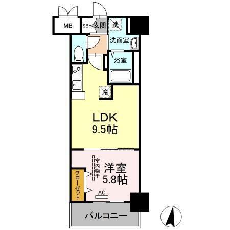 シズカビルディング白銀（505） 間取り図画像