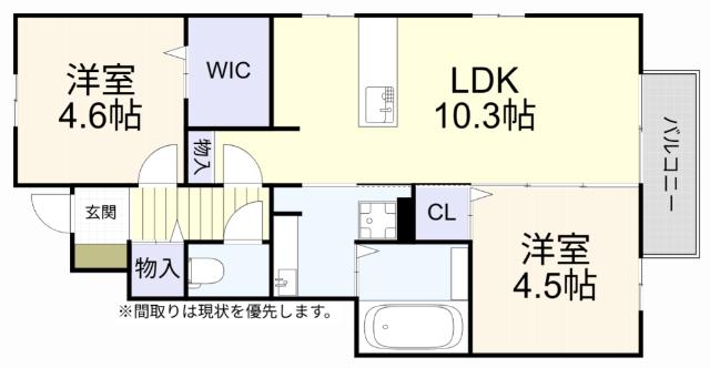 Casa Felice　　Ｂ棟（101） 間取り図画像