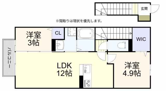 villa fontaine（ｳﾞｨﾗﾌｫﾝﾃｰﾇ）（201） 間取り図画像
