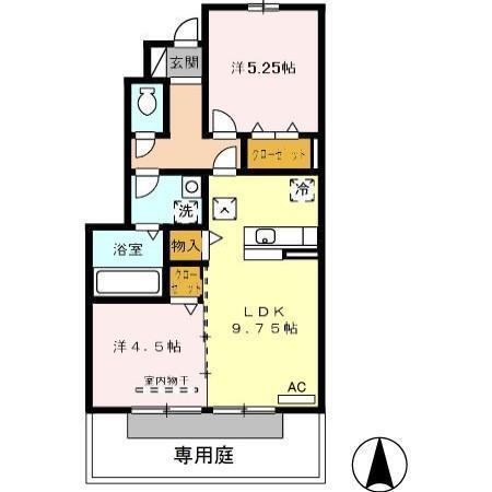 ヴァレーレ　若園（101） 間取り図画像