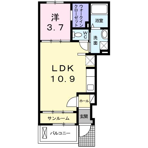 ハイシード平和（105） 間取り図画像