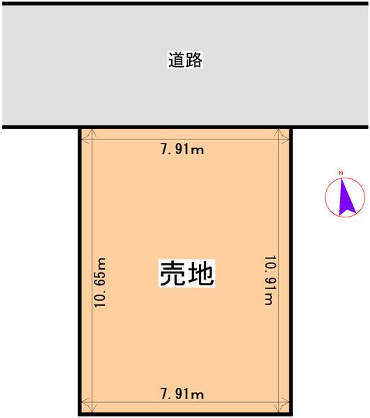 津島市西愛宕町　売地 区画図