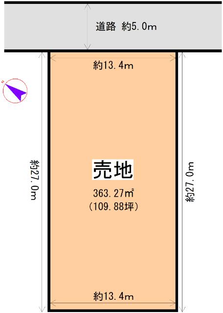 現況と区画図が異なる場合は、現況を優先とします。
