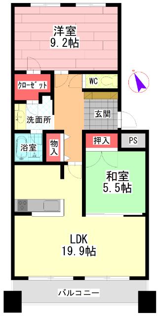 ダイアパレス四日市久保田 間取り図画像