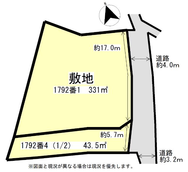 四日市市東坂部町 区画図