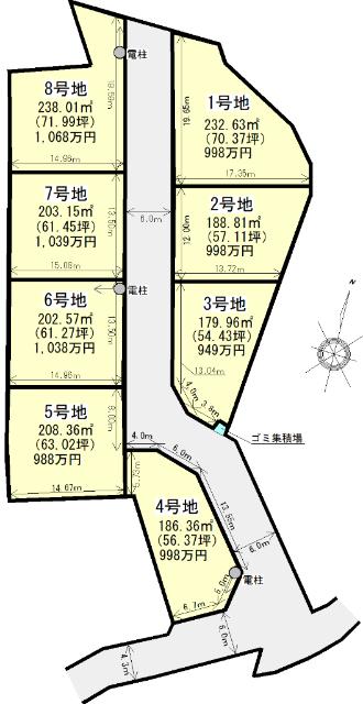 サカエテラス亀山　4号地 区画図