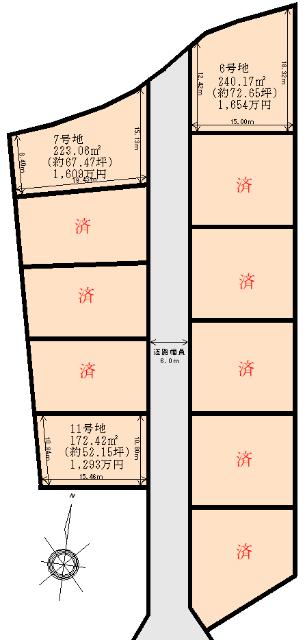 鈴鹿市末広北1丁目　7号地 区画図