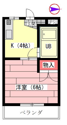 コーポ幸 間取り図画像