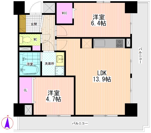 サンパーク尾頭橋 間取り図画像