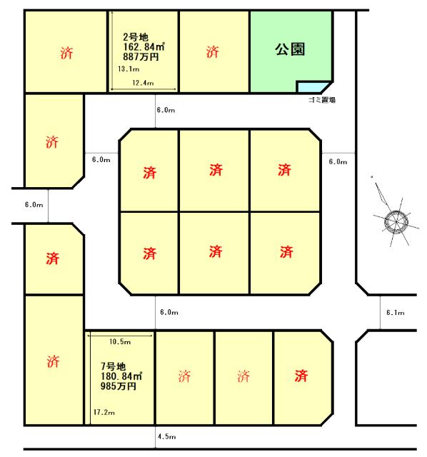 一身田平野　2号地 区画図