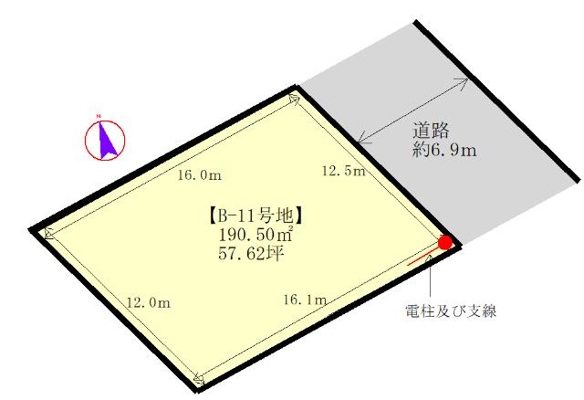 見晴らしの街　B-1 土地画像