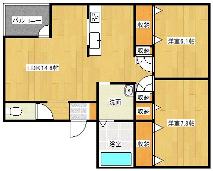 ユトリロ430（201） 間取り図画像