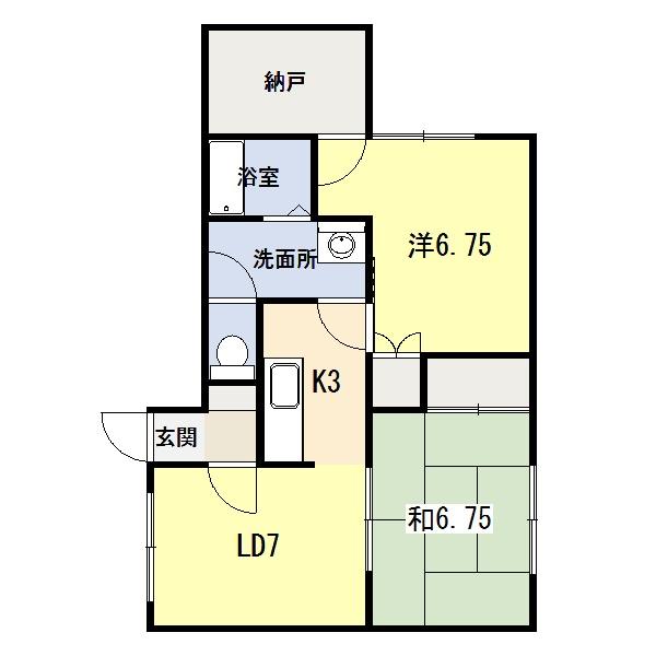 コスモハイツ（203） 間取り図画像