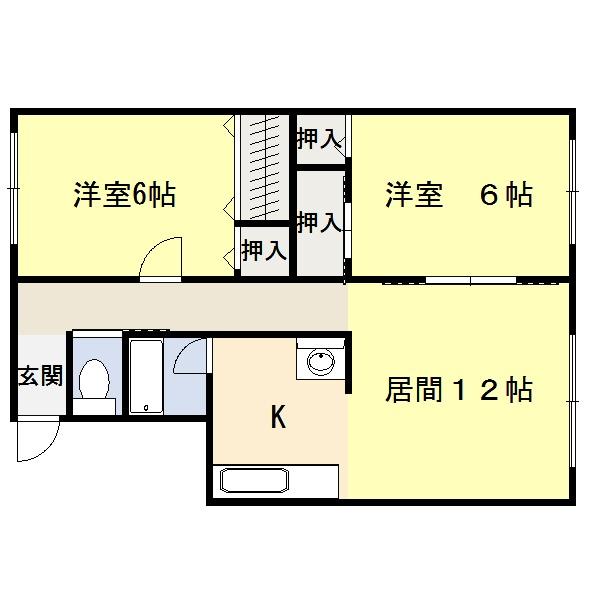 ハイツササキ（1-B） 間取り図画像