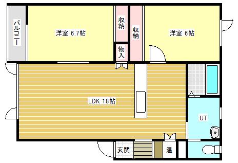 Grand OakⅠ（102） 間取り図画像