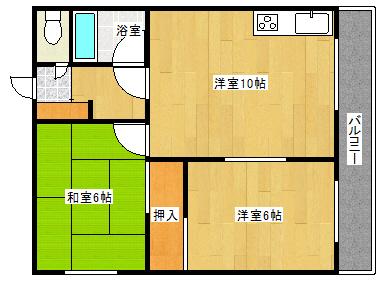 コーポ緑和（A） 間取り図画像