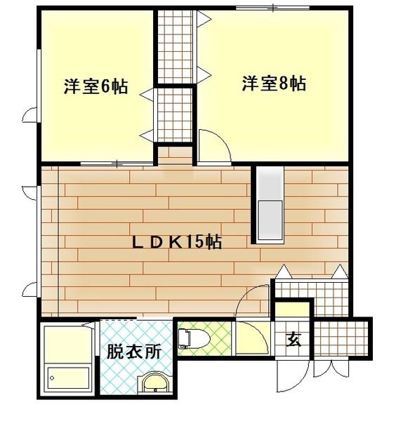 ロンデニオン（201） 間取り図画像