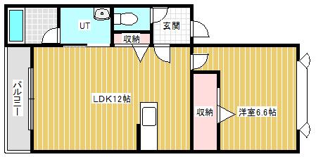 Perle（ペルル）（1-A） 間取り図画像
