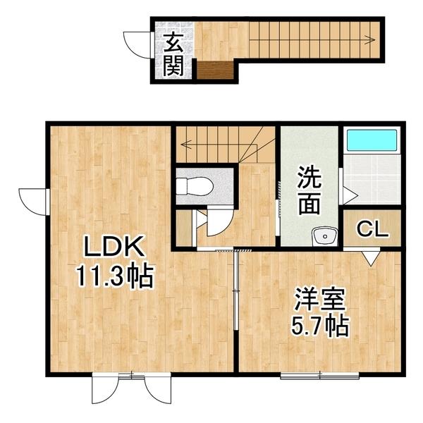プランドールS（201） 間取り図画像