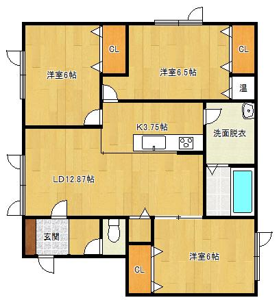 ハウスオブローズ10（2-A） 間取り図画像