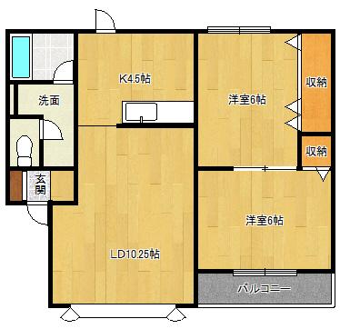 帯広市西十一条北アパート 間取り図画像