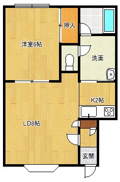 ハイツなかの（205） 間取り図画像