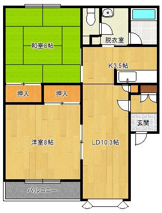 コーポブロッサム（A） 間取り図画像