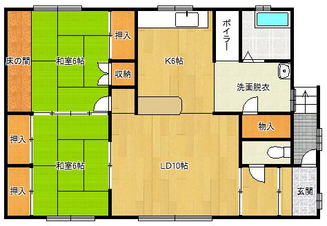 帯広市西十六条南一戸建 間取り図画像